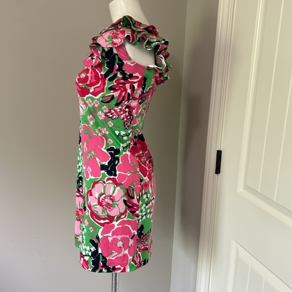 LILLY PULITZER Whinnie Dress Emerald Green a Thing Called Love Sz XS NEW - Picture 7 of 13